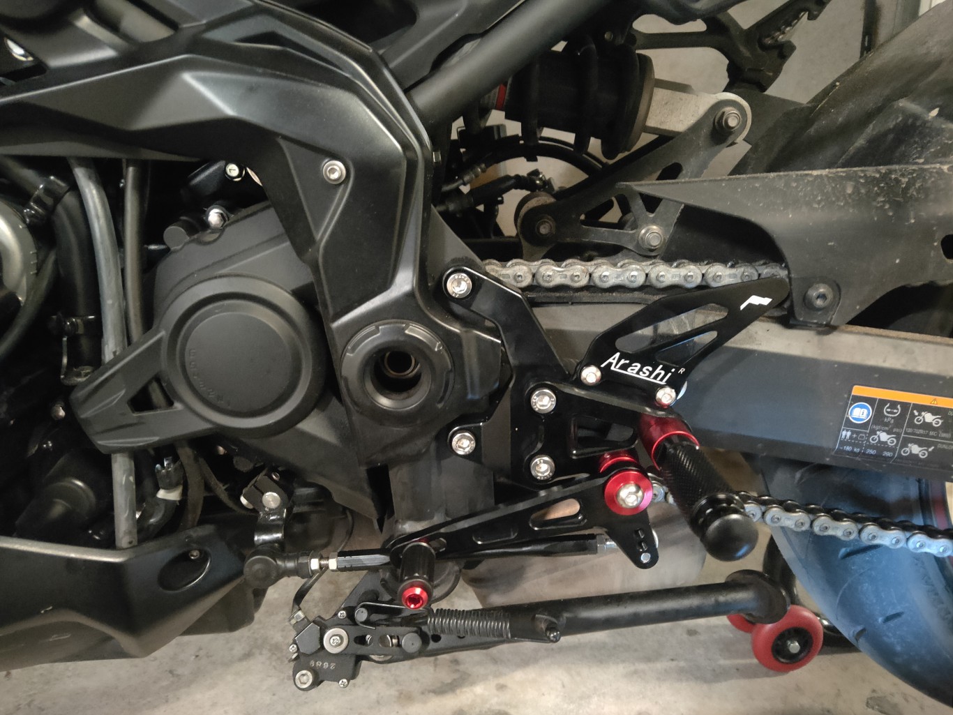 Arashi Rearsets on a z900 2020 Modifications, Accessories, and